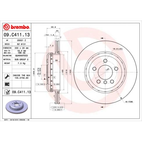 Two-piece brake disk