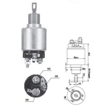 Contact solenoid demaror