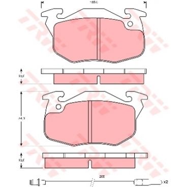 Set placute frana