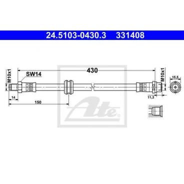Furtun elastic frana