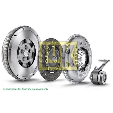 Clutch kit with dual mass flywheel and bearing