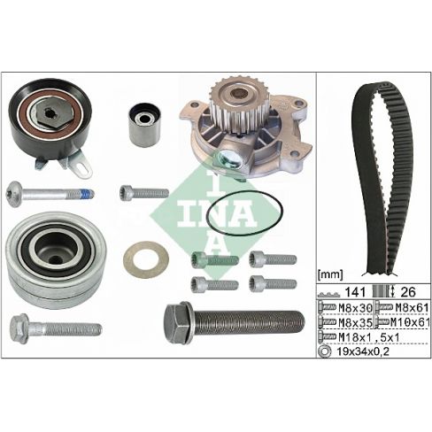 Kit distributie cu pompa de apa
