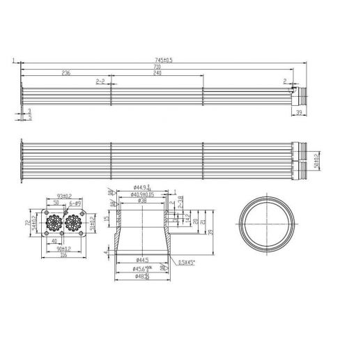 Exhaust gases radiator