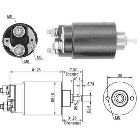 Contact solenoid demaror Contact solenoid demaror