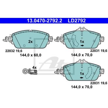Set placute frana