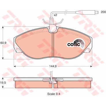 Set placute frana