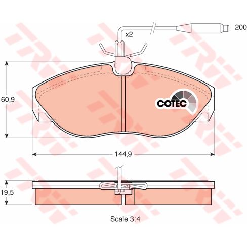 Set placute frana