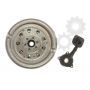 Clutch kit with dual mass flywheel and pneumatic bearing